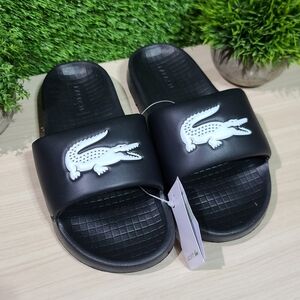 Lacoste Serve Slide 1.0 - Black/White US Women's 6 NEW